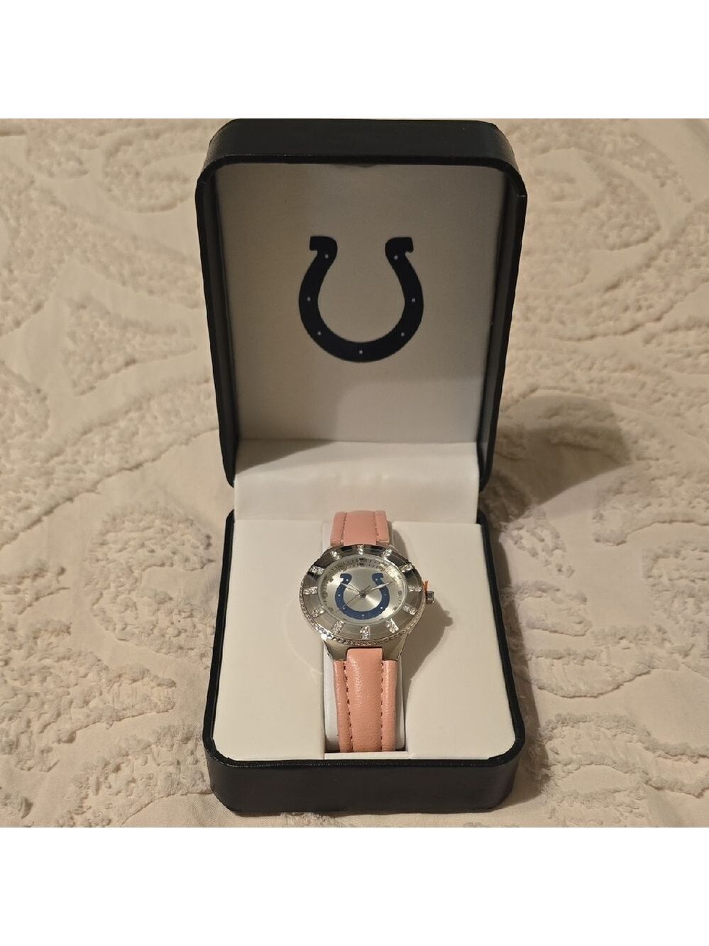 NFL x Avon Indianapolis Colts Women's Pink Leather Strap Watch NEW